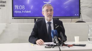 El rector de la UdG, Josep Calbó, aquest matí