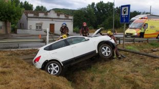cotxe, accident, pal, llum, NII