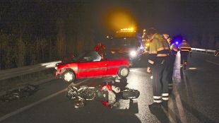 accident, llagostera, motorista, mort