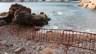 platja, aigua, dolça, tamariu, tancada
