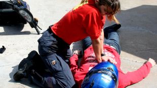 simulacre, accident, moto
