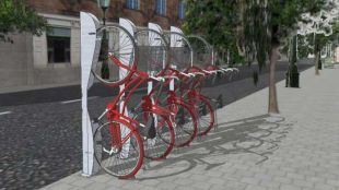 aparcament, bicicletes, invent