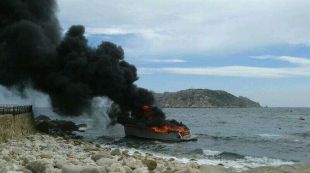 incendi, vaixell, estartit