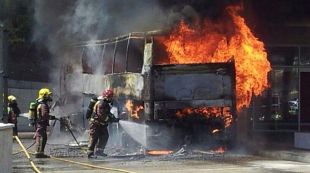 incendi, autocar, cadaques