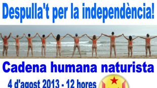 cartell, cadena, humana, nudista