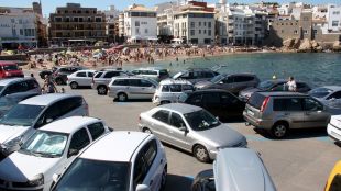 platja, barques, escala, aparcament