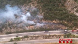 incendi, autopista, jonquera, cotxe