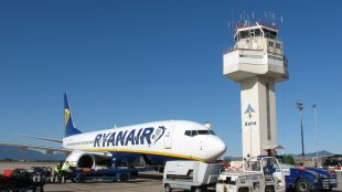 pista, aeroport, girona, ryanair, avió