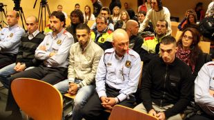 Els sis acusats, a l'Audiència de Girona © ACN