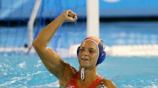 Jennifer Pareja celebrant una victòria al Mundial de Natació de l'any passat © RTVE