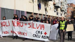 Acte de protesta del col·lectiu Amics i Amigues del Boli Blau per la readmissió d'una treballadora (arxiu) © ACN