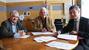 Joan Espona, Josep Maria Corominas i Jaume Fornt aquest matí