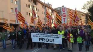 Un moment de la manifestació