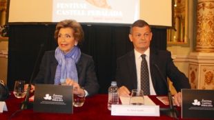 Carme Mateu i Oriol Aguilà, aquest matí al Liceu de Barcelona © ACN