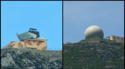 El fort vent arrenca l'esfera que protegeix el radar de la base militar del Cap de Creus