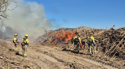 Torroella de Montgrí inicia cremes controlades de restes vegetals a la Gola del Ter