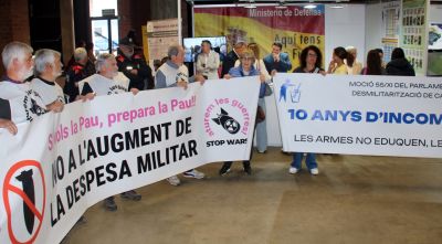 Protesta a Girona contra la presència de l’Exèrcit a l’Expojove