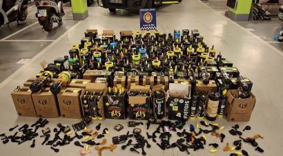 La Policia Local de Lloret intervé 361 ampolles de 'gas del riure' durant l'agost