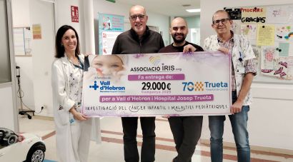 L’Associació Iris dona 14.500 euros al Trueta per reforçar Pediatria