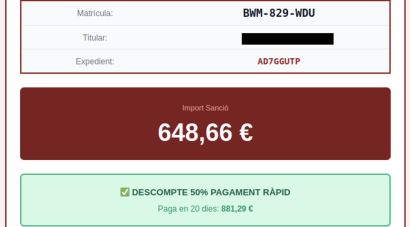 Alerten d'una estafa que suplanta al Servei Català de Trànsit