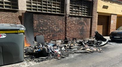 Tres contenidors intel·ligents exploten i cremen al barri de Santa Eugènia de Girona