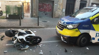 Detingut un jove de 19 anys a Girona després d'una persecució amb una moto robada