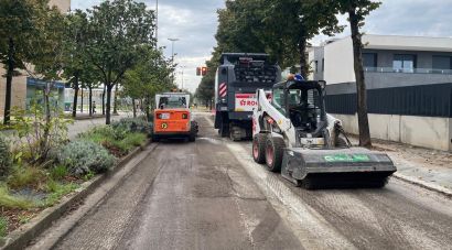 Salt inicia l'asfaltatge dels carrils bici de Francesc Macià i Marquès de Camps
