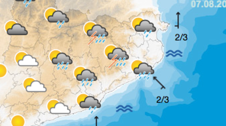 Predicció del temps per aquesta tarda © Meteo.cat