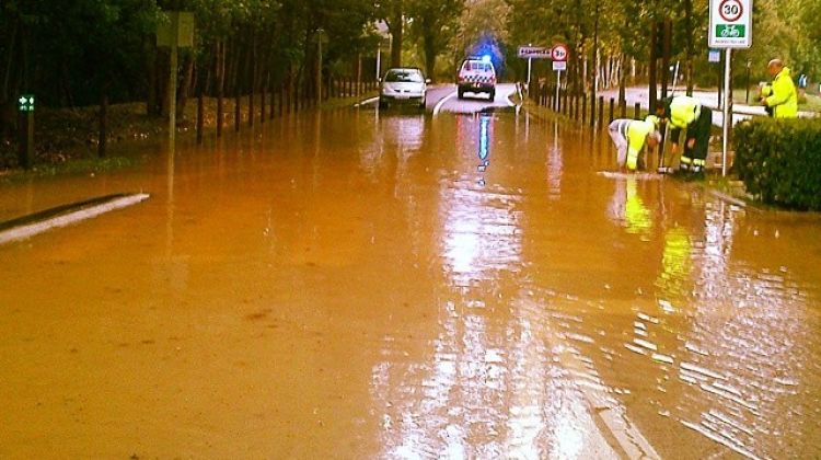 La carretera de l'Estany, completament inundada © David Bertran Barba