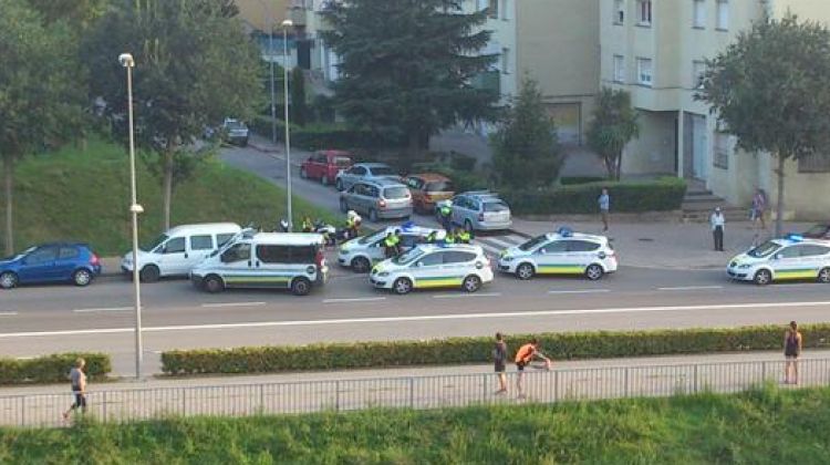 Moment de la detenció després de la persecució © Miquel Serrabassa