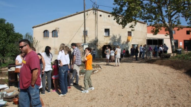 Un instant aquest dissabte durant l'acte d'inauguració de la finca Can Moragues © ACN