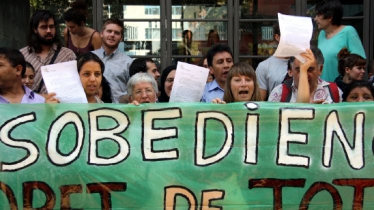Les tres voluntàries condemnades a pagar una multa de 75 euros cadascuna © ACN