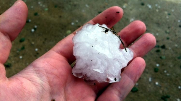 La pedregada que ha caigut a la zona de Cassà de la Selva i Llagostera © ACN