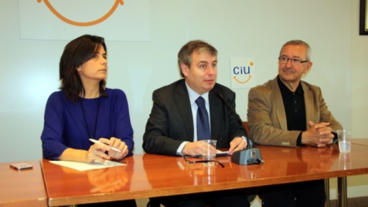 Els diputats gironins de CiU al Congrés Jordi Xuclà, Montse Surroca i Carles Páramo (arxiu) © ACN