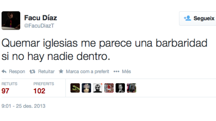 La polèmica piulada de Facu Díaz
