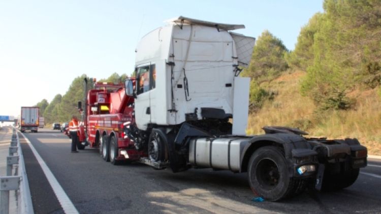 El camió accidentat © ACN