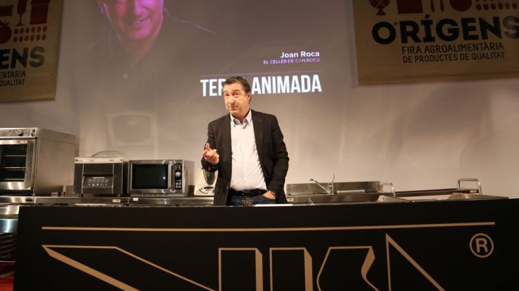 El xef Joan Roca en un dels tallers de la fira