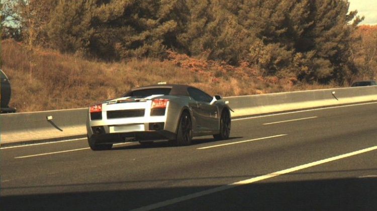 El Lamborghini enxampat a 205 km/h