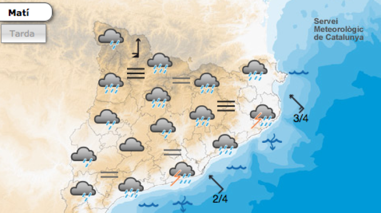 Previsió per demà divendres a la tarda