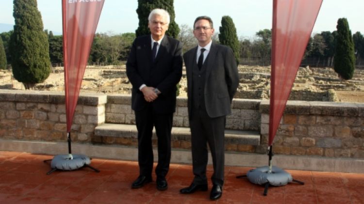 El conseller de Cultura, Ferran Mascarell, i el director general de la Fundació 'la Caixa', Jaume Giró © ACN