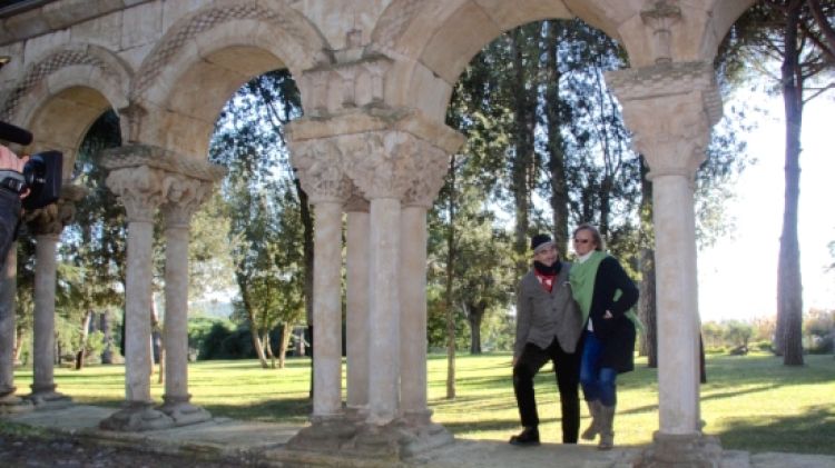 El matrimoni propietari del claustre del Mas del Vent, Kurt i Carmen Englhorn © ACN