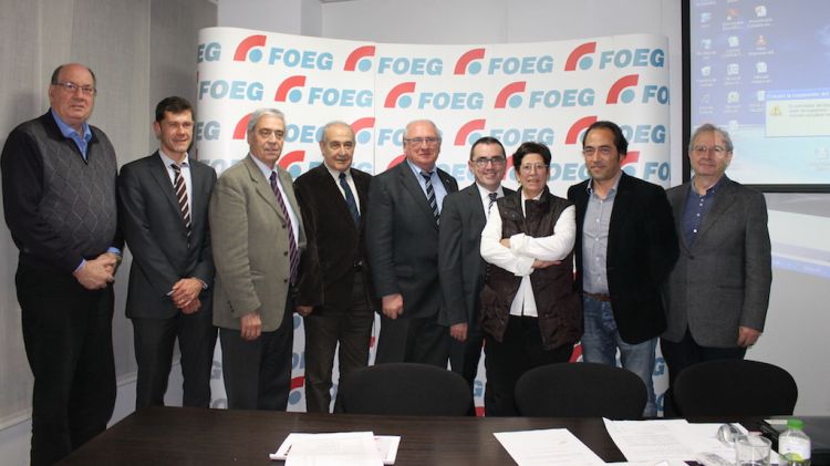 El nou comitè executiu de la FOEG amb el seu nou president Ernest Plana