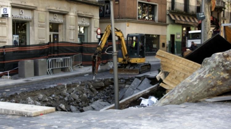 L'esvoranc a la Rambla de Figueres (arxiu) © ACN