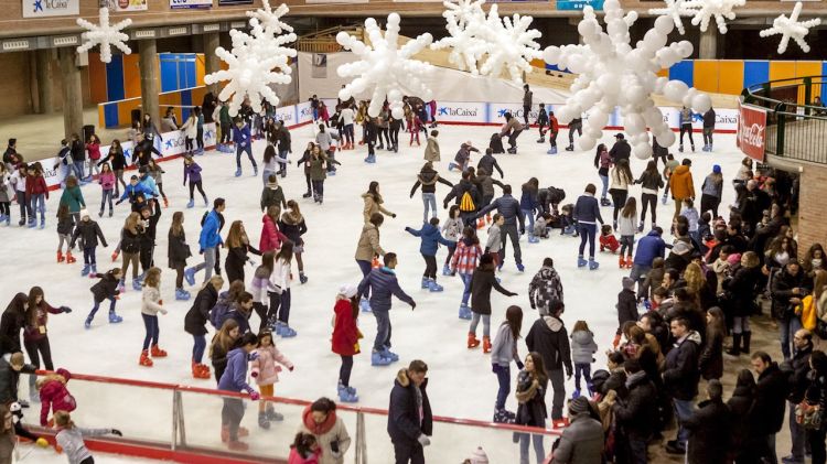 La pista de gel de la Fira de Girona, el desembre de 2015