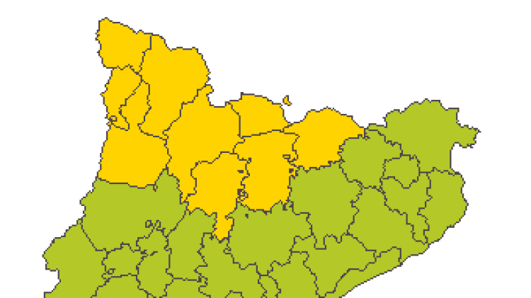 El mapa amb les zones afectades