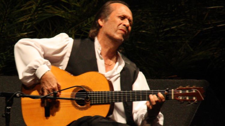 Paco de Lucia durant el concert d'ahir al Festival Castell de Peralada.