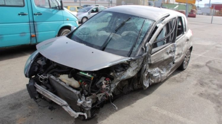 Vehicle implicat en el xoc frontal on viatjava el ciutadà francès mort © ACN