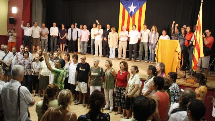 Un instant de l'acte independentista del 31 de juliol a Arenys de Munt © ACN