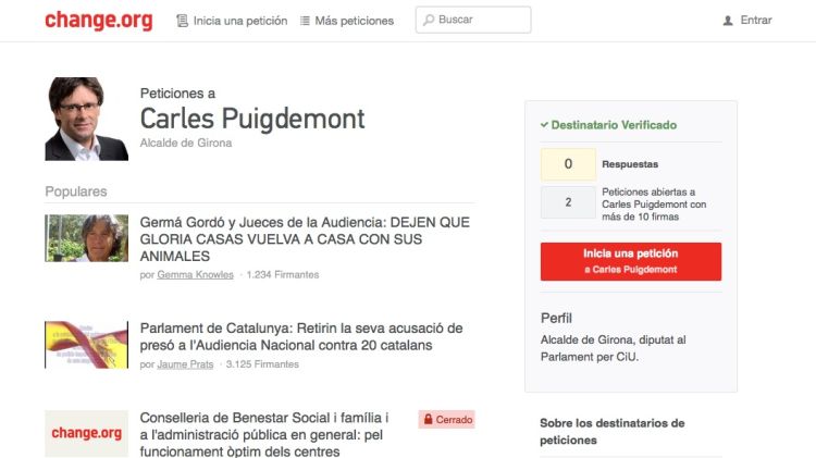 El perfil verificat de Carles Puigdemont