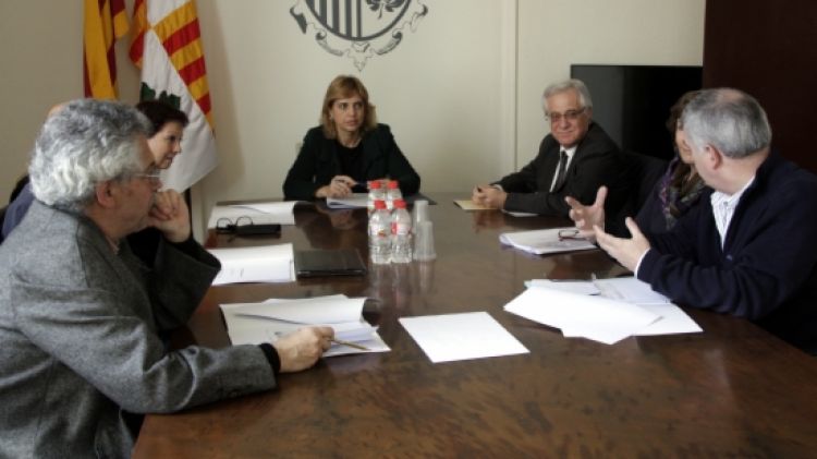 Reunió d'aquest matí amb el director dels Serveis Territorials de Salut a Girona, Josep Trias © ACN